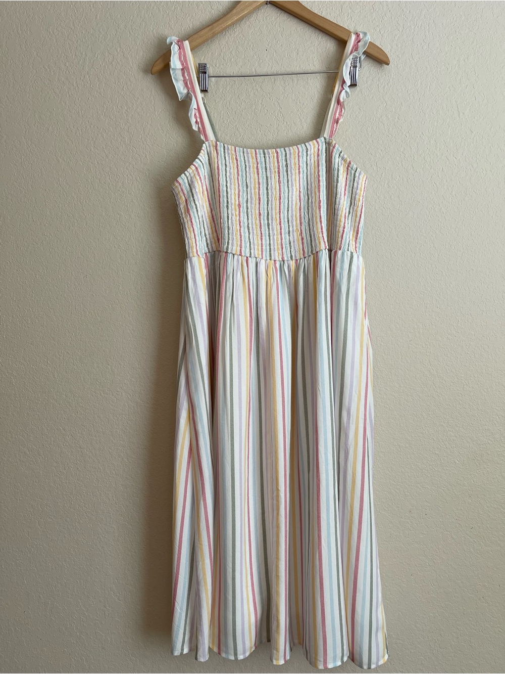 torrid White Sundress with Pastel Stripes